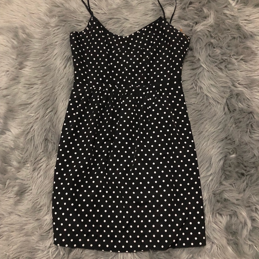 J crew polka dot spaghetti strap dress